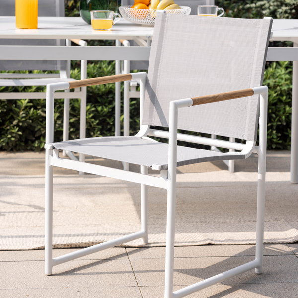 Faro 6 Seater Dining Set White