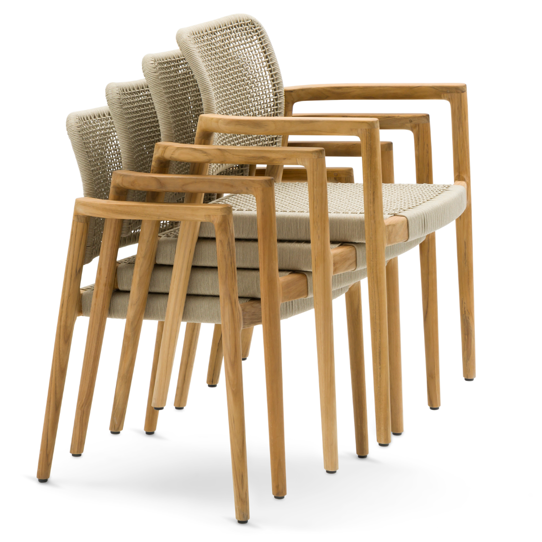 Set of 4: Tolo Dining Chairs - Teak | ON REQUEST