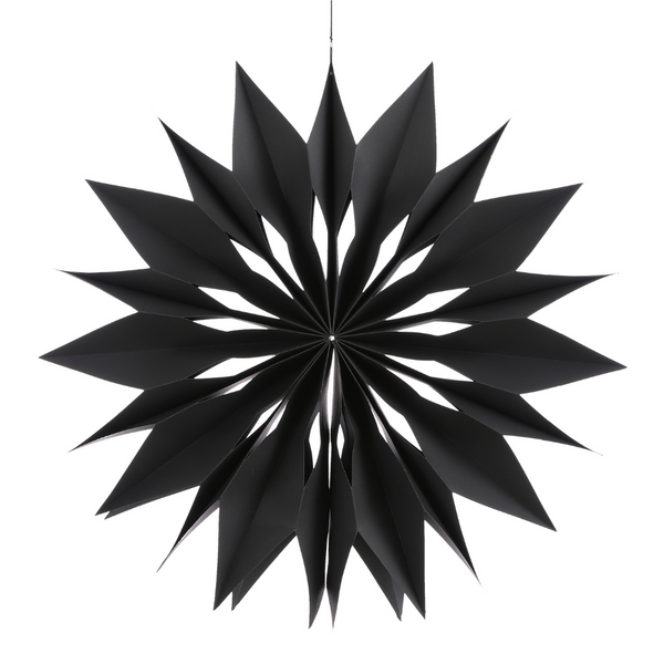 Hanging Snowflake Decoration Black
