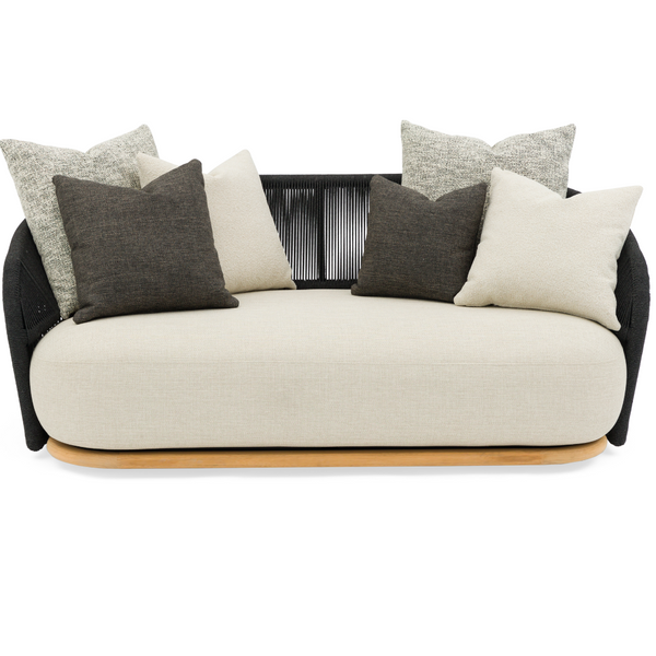 Wave 2-Seater Sofa Black