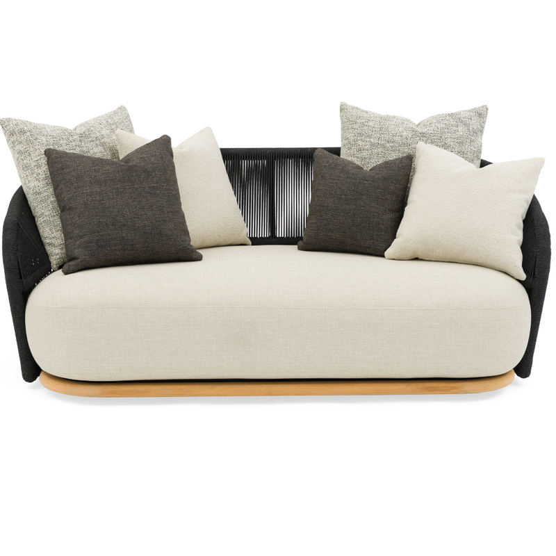 Wave 2-Seater Sofa Black