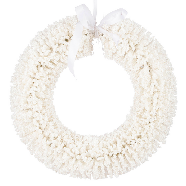 40cm Wreath White