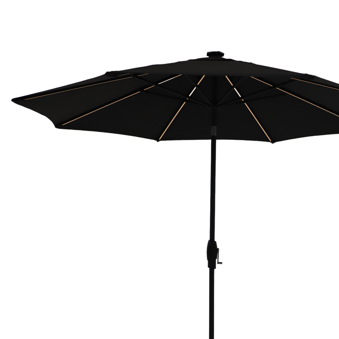 Royal Coro 3m Solar LED Umbrella Set - Anthracite | PREORDER AUGUST