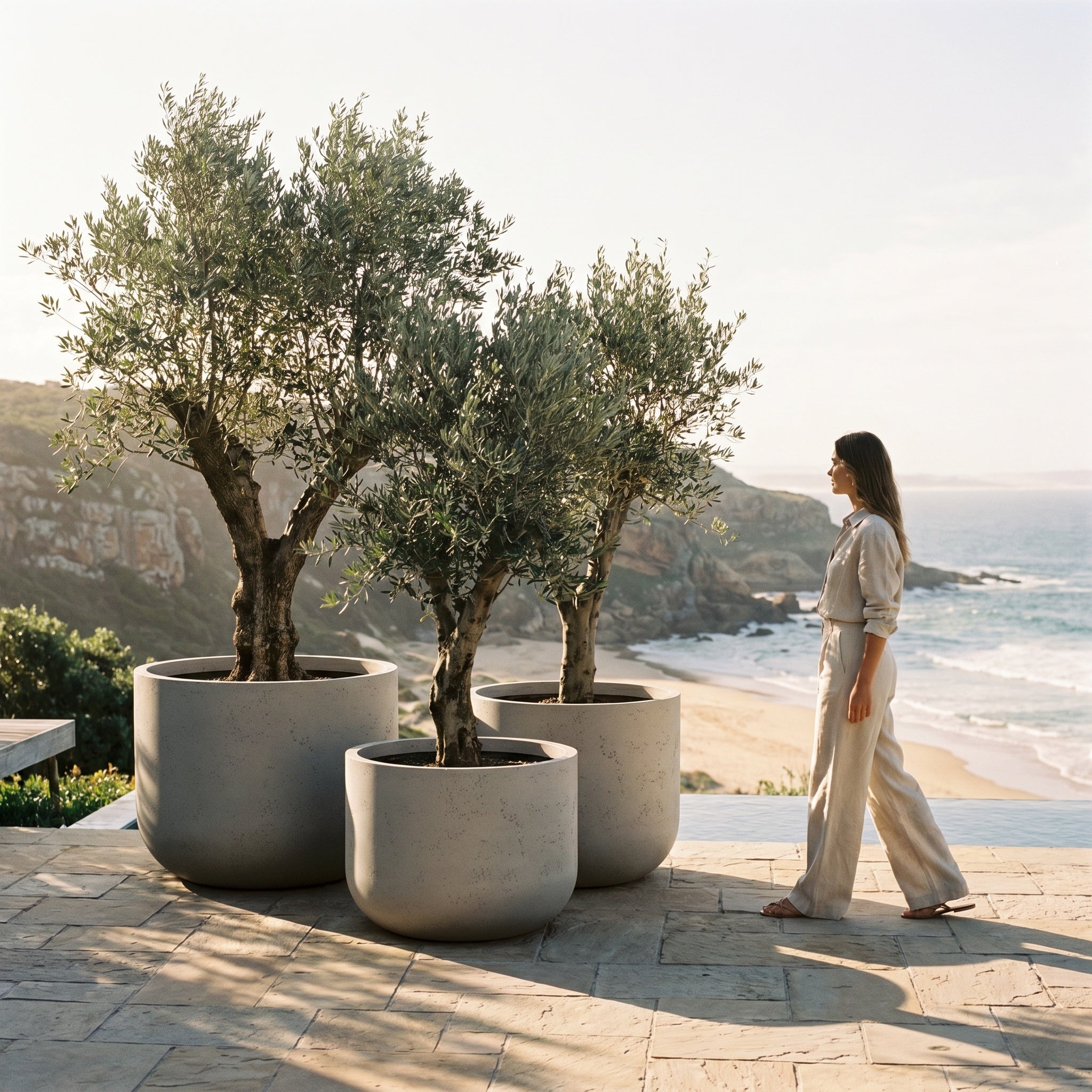 Rotunda Extra Large Planter - Urban Sandstone | PREORDER SEPTEMBER