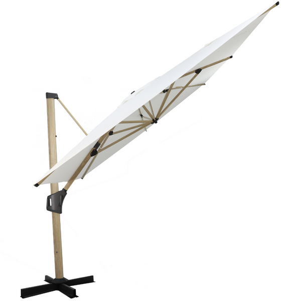 Antigua 3x4m Aluminium Umbrella - White