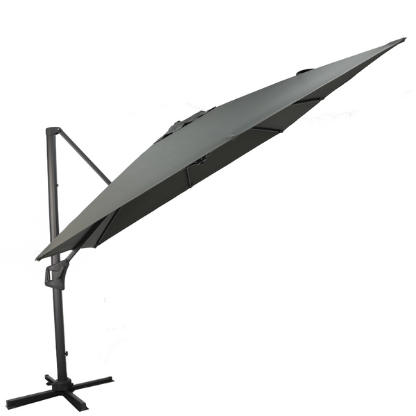 Cayman 3x3m Aluminium Umbrella - Charcoal