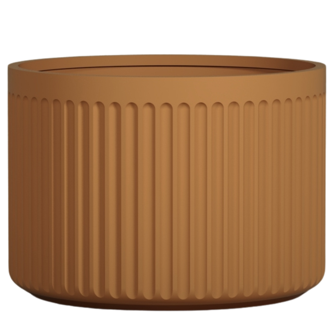 Doric Low Planter - Natural Toasted Nut | PREORDER AUGUST