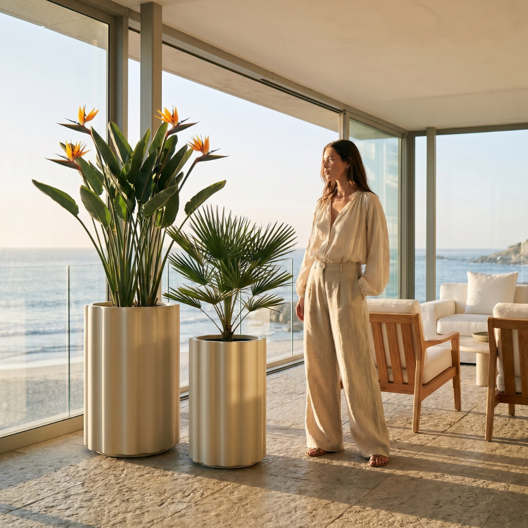 Vattra Tall Planter - Natural Linen | PREORDER AUGUST