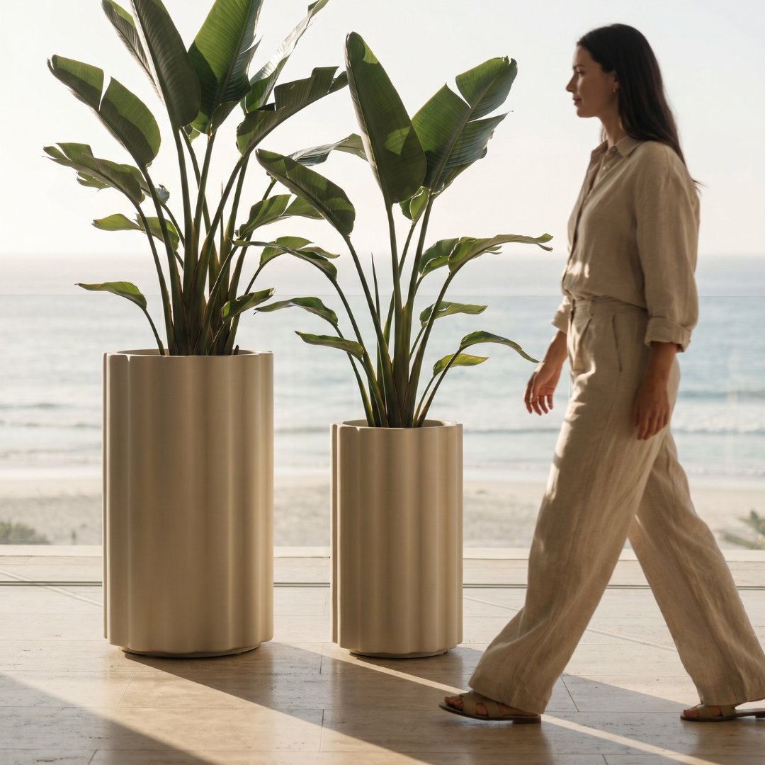 Vattra Tall Planter - Natural Linen | PREORDER AUGUST