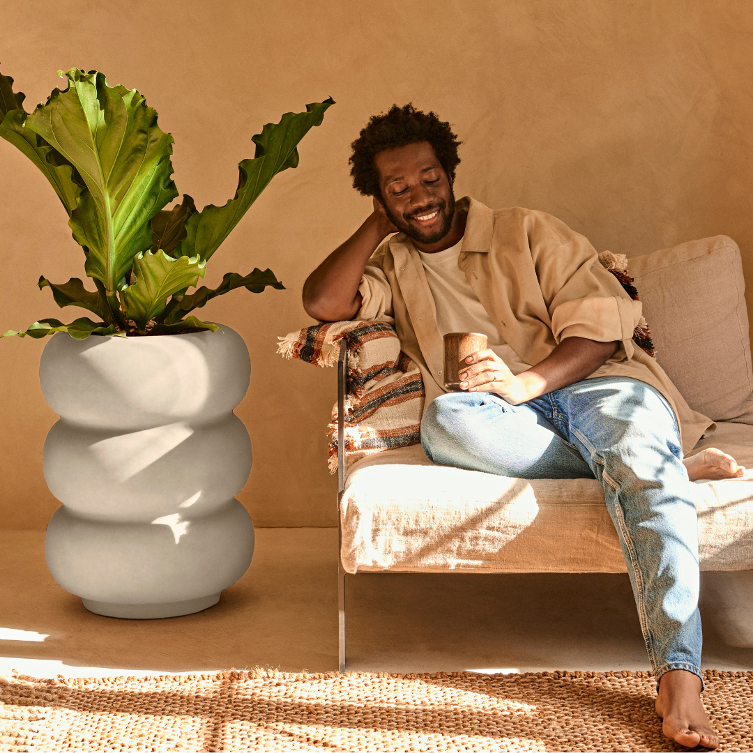 Amber Roll Planter - Linen White | PREORDER OCTOBER