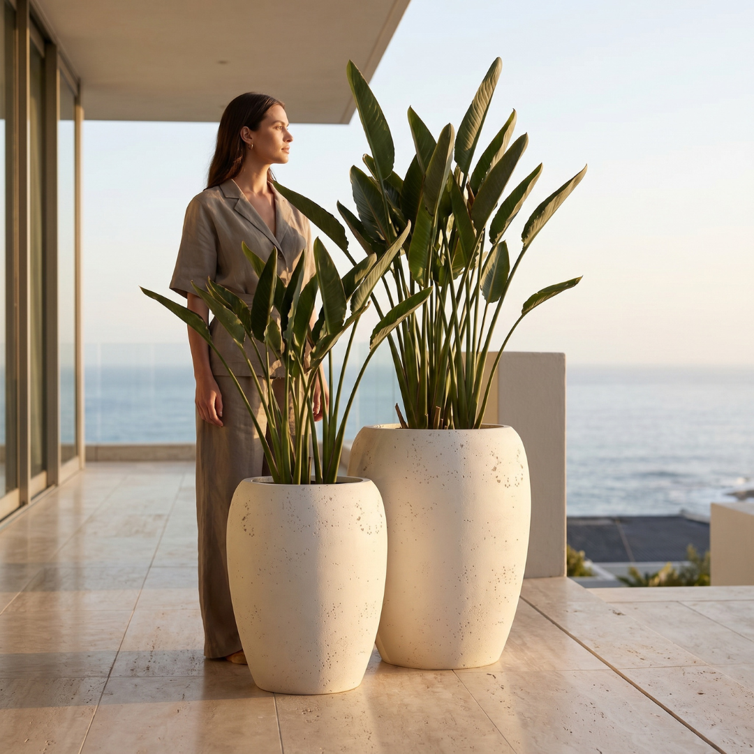 Calix Tall Planter - Urban White Asparagus | PREORDER AUGUST