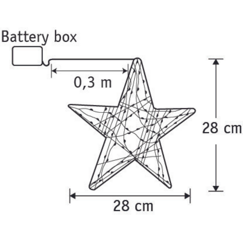 3D Battery-Operated LED Star