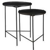Nicole Side Table Set of 2: Black
