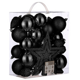 Tree Decoration Pack: Black - 40 pieces