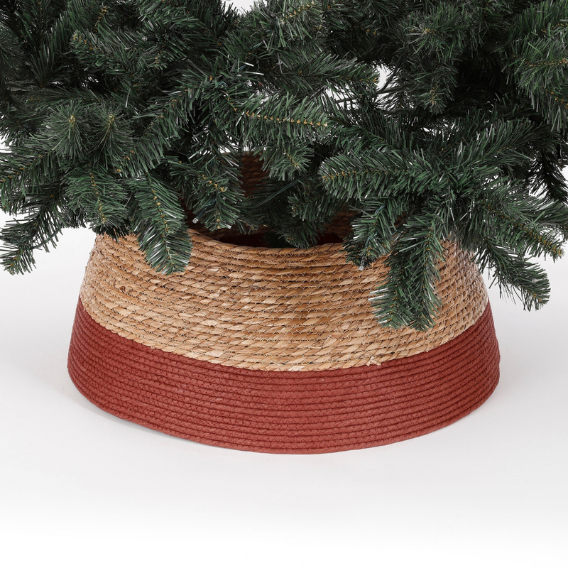 Woven Tree Skirt Collar - Red
