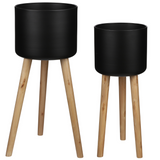 Roselle Planter on Stand: Set of 2