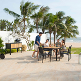 Portals 6 Seater Dining Set - Dark
