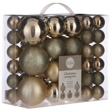 Christmas Baubles: Champagne - 46 pieces