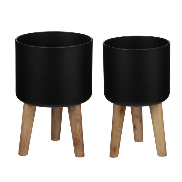 Roselle Planter on Stand: Set of 2