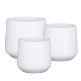 Amber Pot - Matte White