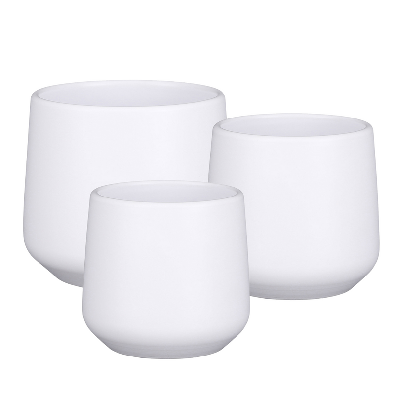 Amber Pot - Matte White