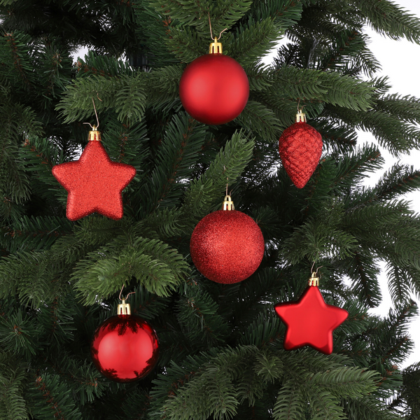 Tree Decoration Pack: Red - 40 pieces