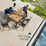 Portals 6 Seater Dining Set - Dark
