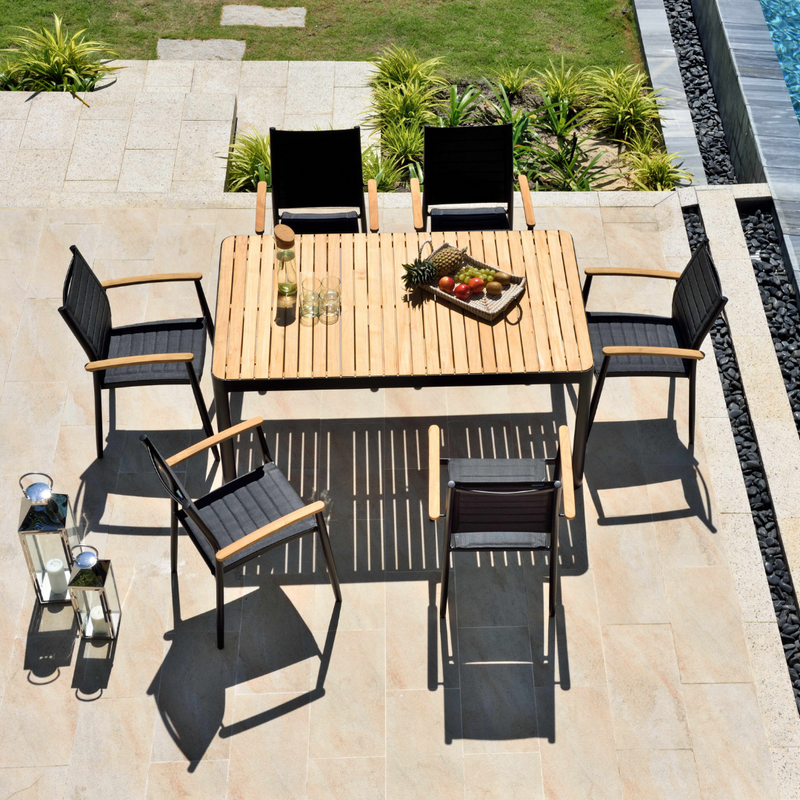 Portals 6 Seater Dining Set - Dark