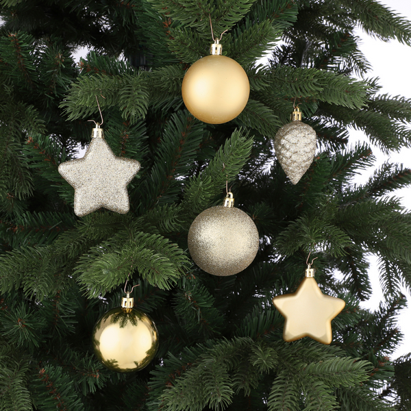 Tree Decoration Pack: Gold - 40 pieces